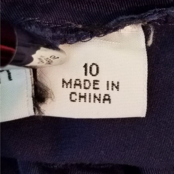 Sag Harbor Womens Size 10 Cropped Capri Pants Solid Navy Blue Stretch Nautical - Picture 9 of 11